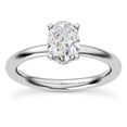 thumbnail image 1 of Empire Jewelry 14K White Gold Plated 2 Ct Oval Cut Moissanite Hidden Halo Engagement Ring - Elegant Wedding Jewelry for Women - Classic Diamond Design for Special Occasions, 1 of 3