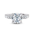 thumbnail image 1 of Empire Jewelry 14K White Gold Plated Engagement Ring - 1.8 Ct Round Cut Moissanite with Classic Design - Wedding Jewelry Featuring Timeless Craftsmanship for Bride, 1 of 3
