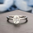 thumbnail image 1 of Empire Jewelry 14K White Gold Plated Ring - 1.9 Ct Oval Cut Moissanite Ring - Elegant Simple Ring for Women - Stunning Anniversary Gift for Her - Everyday Diamond Ring for Her, 1 of 3