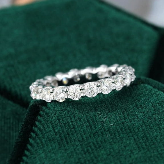 Empire Jewelry 14K White Gold Plated Ring for Gift - Oval Cut 1.5 Ct VVS1/D Diamond Ring - Wedding Band for Women - Promise Rings for Girlfriend - Valentine's Gift for Her - Diamond Jewelry