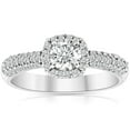 thumbnail image 1 of Empire Jewelry 14K White Gold Plated Rings - Round Cut 1.9 Ct VVS1/D Moissanite Ring - Forever Moissanite Ring for Women's - Luxurious Multi-Stone Engagement Ring for Women's, 1 of 3