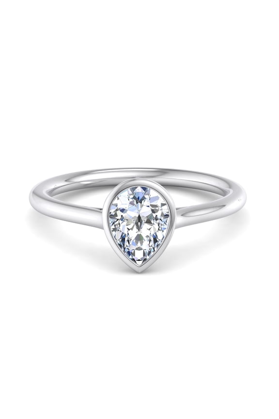 ry 2.1 Ct Marquise Cut Moissanite Ring - 14K White Gold Plated Bezel Set Solitaire Daily Wear Wedding Ring - Classic Engagement Ring for Her - Perfect Gift for Special Occasions