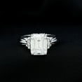 thumbnail image 1 of Empire Jewelry 2.2 Ct Emerald Cut Diamond Rings - 14K White Gold Plated Rings - Sterling Silver Jewelry Clearance - Natural Diamond Latest Engagement Rings for Women - Proposal Rings, 1 of 5