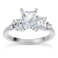thumbnail image 1 of Empire Jewelry 2.2 Ct Radiant Cut Moissanite Ring - 14K White Gold Plated Solitaire Engagement Ring - Wedding Jewelry for Women - Promise Rings, 1 of 3