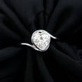 thumbnail image 1 of Empire Jewelry Excellent 1.90 Ct Heart Cut Moissanite Ring - 14K White Gold Plated Rings for Women - Solitaire Twisted Wedding Rings - Bypass Bezel Set Simple Women's Rings, 1 of 4
