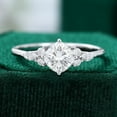 thumbnail image 1 of Empire Jewelry Silver 14K White Gold Plated Rings for Her - Cushion Cut Excellent 1.9 Ct Diamond Ring for Women - Solitaire with Accent Diamond Rings - Multi-Stone Diamond Rings - Beautiful Jewelry, 1 of 6