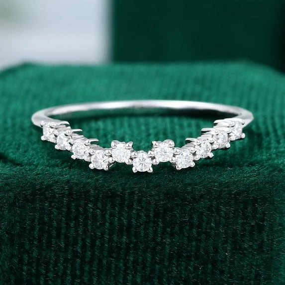 Empire Jewelry White Gold Plated 14K Diamond Rings - Brilliant 1.5 Ct Round Cut Diamond Ring - Eternity Diamond Rings for Women - Simple Round Diamond Band Rings for Women