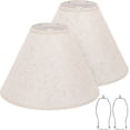 thumbnail image 1 of Empire Lamp Shades Set of 2, 6" Top x 16" Bottom x 10.8" High, Large Beige Lamp Shades for Table Lamps Floor Lamps, Natural Linen Lampshades Replacement, Spider, Harp Holders Included, Easy Assembly, 1 of 8
