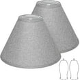 thumbnail image 1 of Empire Lamp Shades Set of 2, Gray Large Lamp Shades for Table Lamps Floor Lamps, 6" Top x 16" Bottom x 10.8" High, Natural Linen Lampshades Replacement, Include Spider, Harp Holders, Easy Assembly, 1 of 16