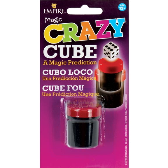 Empire Magic Crazy Cube Mind Reading Made Easy 3.7" Magic Set, Black Red