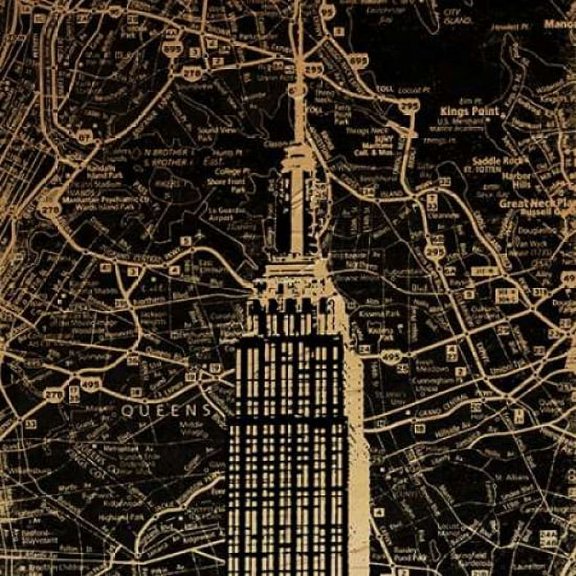 Empire Map Poster Print by Jace Grey (24 x 24)