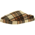 thumbnail image 1 of Empire Mens Sophisticated Mens Open Back Plaid Fleece Slippers, 1 of 4