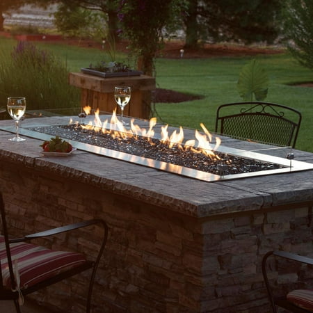 Empire OL48TP10N 48 in. Natural Gas Outdoor Linear Fire Pit Kit