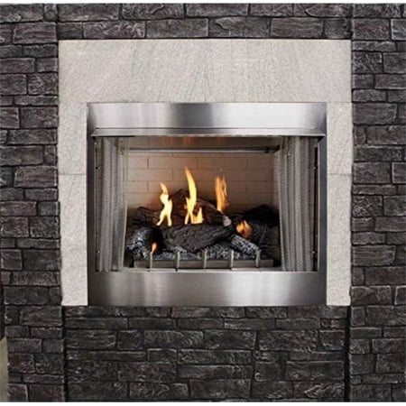 Empire OP36FP72MP 36 in. Liquid Propane Outdoor Stainless Traditional Premium Fireplace