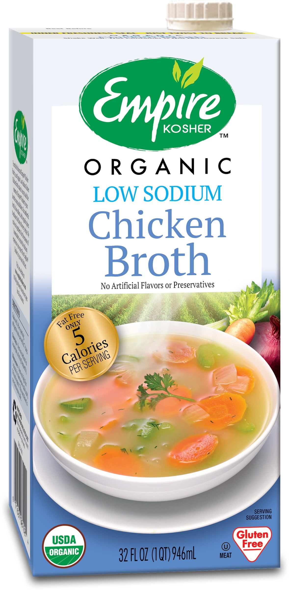 Brad's Organic Low Fat Chicken Broth, 32 fl oz