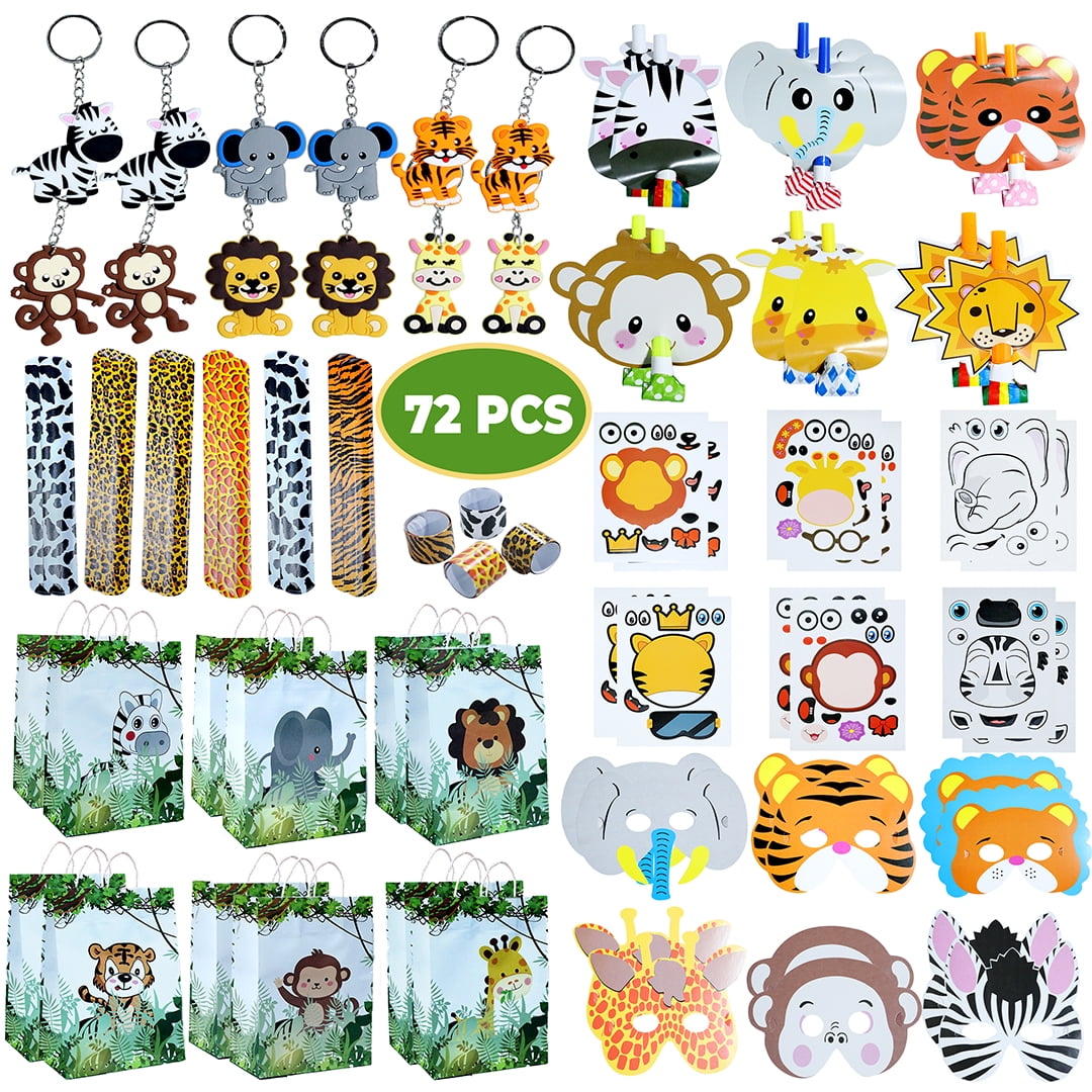 EMPIRE PARTY SUPPLY Safari Jungle Party Favors, 72 Count