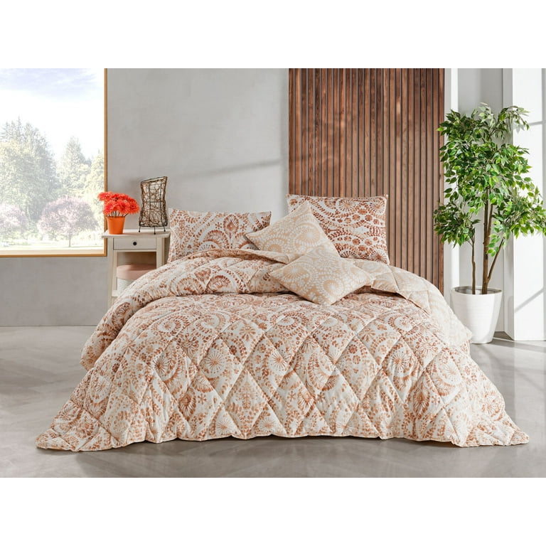 Peach queen comforter set deals