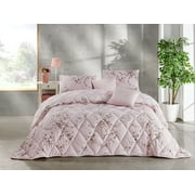 Empire Pink Roses Cotton 5 Piece Comforter Set