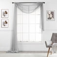 thumbnail image 1 of Empire Sheer Voile Window Valence Scarf 216" LONG, 1 of 2