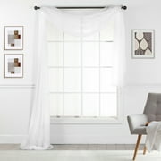 Empire Sheer Voile Window Valence Scarf 216 LONG