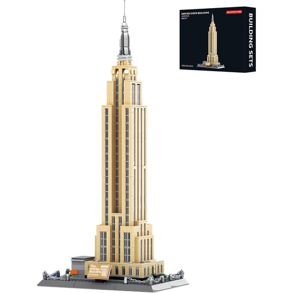 Empire State Architecture Model Building Block Set for Adults New York's World Famous Landmark Architectural Toys Gift Kids and 1570 Pieces