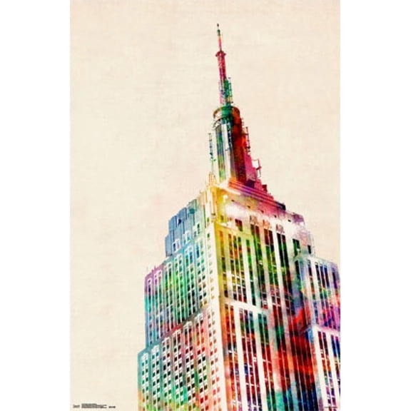 Empire State Building - Colors Poster Print (22 x 34)