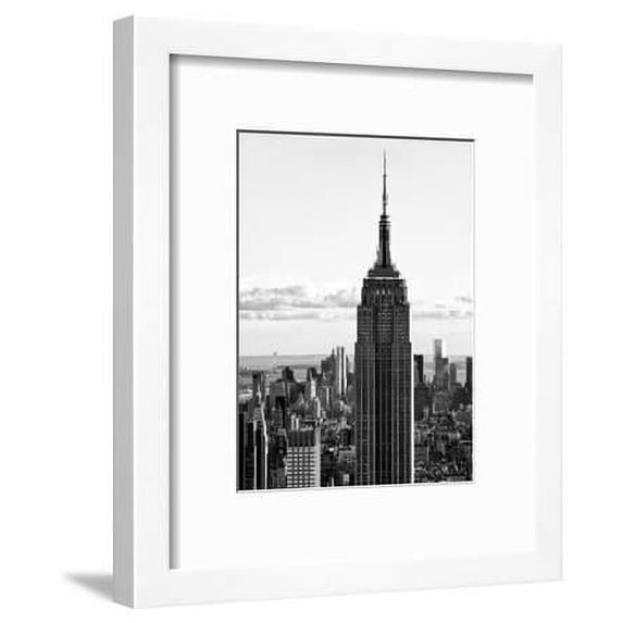 Empire State Building from Rockefeller Center at Dusk, Manhattan, NYC, Black and White Photography, Framed Art Print Wall Art by Philippe Hugonnard Sold by Art.Com