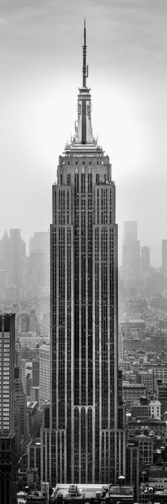 Empire State Building in a city Manhattan New York City New York State USA Canvas Art - Panoramic Images (6 x 18)