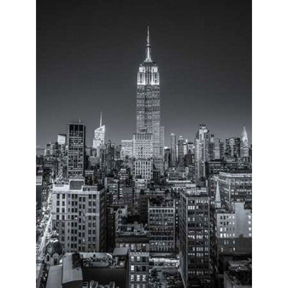 Empire State Building with York City Manhattan skyline with skyscrapers Poster Print by Assaf Frank
