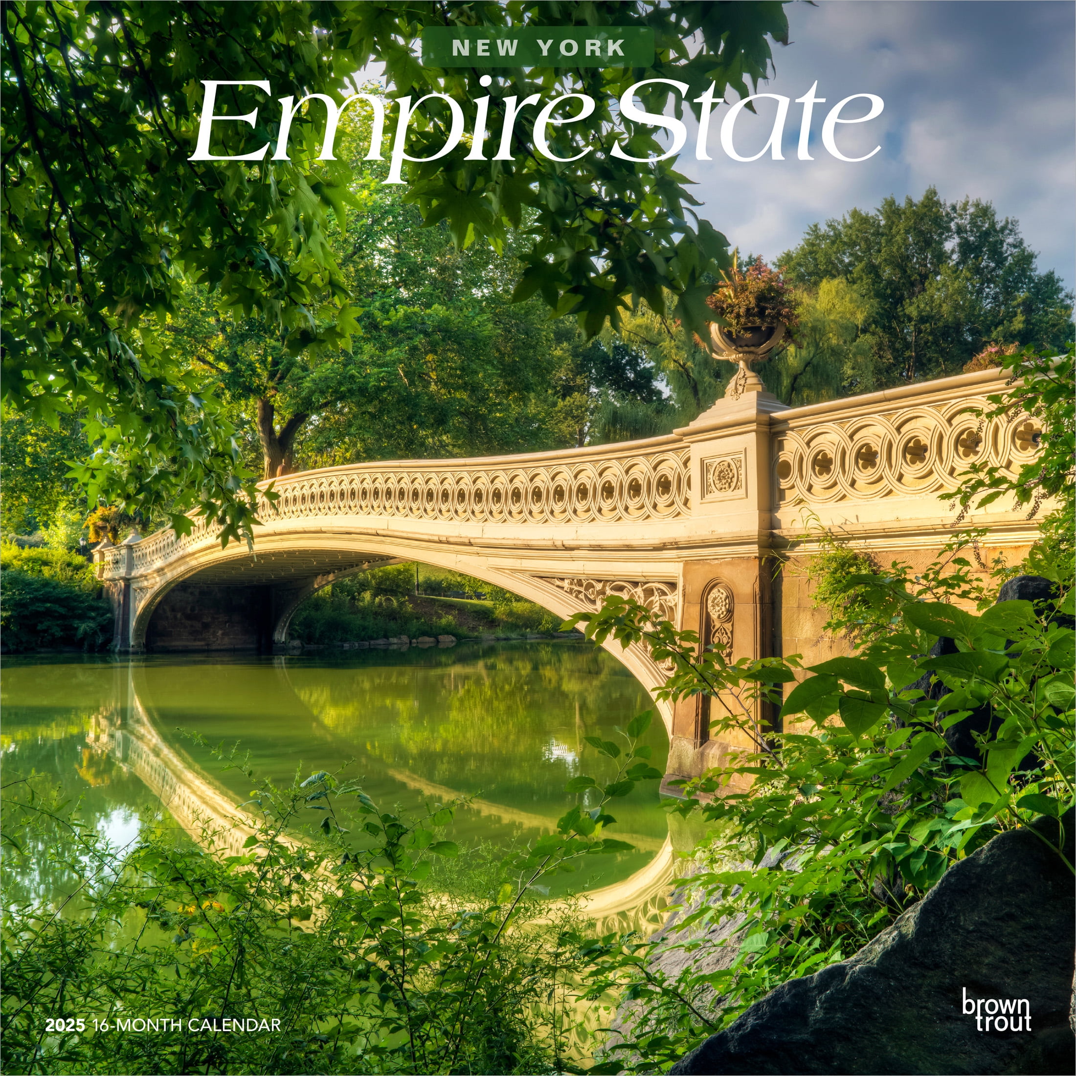 Empire State New York Places 2025 12x24" (Hanging) Wall Calendar
