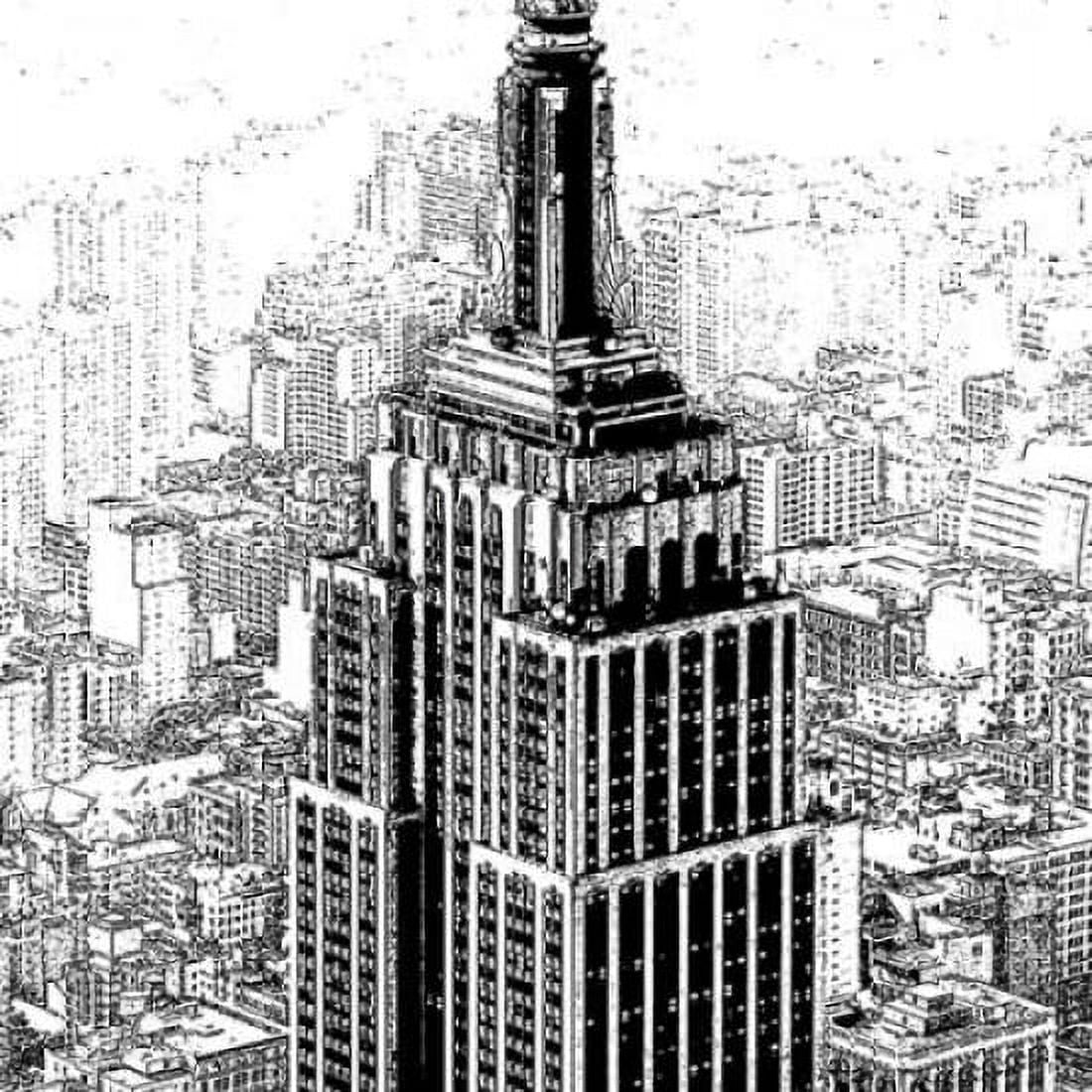 Empire State Sketch Canvas Art - Shelley Lake (24 x 24)
