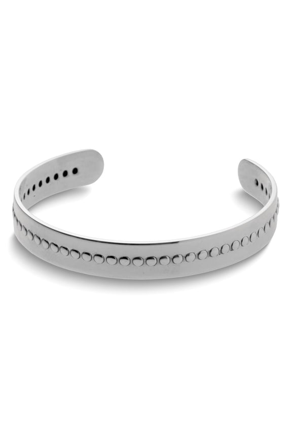 Empire Sterling Silver Beaded Baby Cuff Bangle with Gift Box