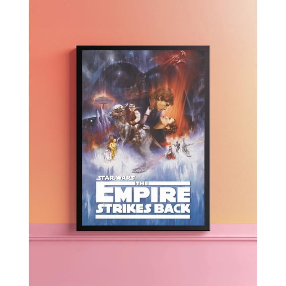 Empire Strikes Back Classic Movie Sci-Fi Film Galactic Saga Icon, Unframed Poster