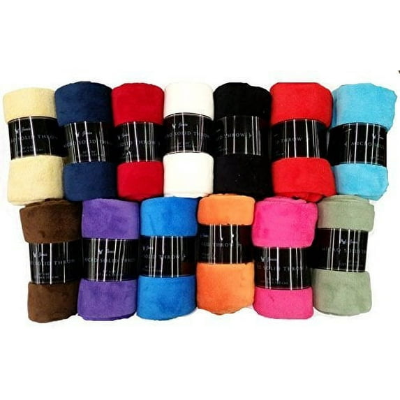 Empire Super Soft Small Plush Solid Throw Blanket Light Multi Purpose 50" X 60" - Hot Pink