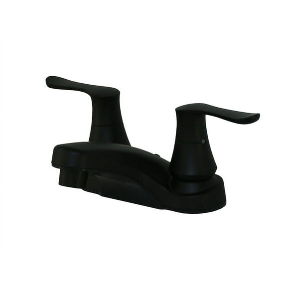 Empire U-YBMT77-E Faucet Single Pc 4"Deck-Mnt Teapot Handle Black Matte-Plastic