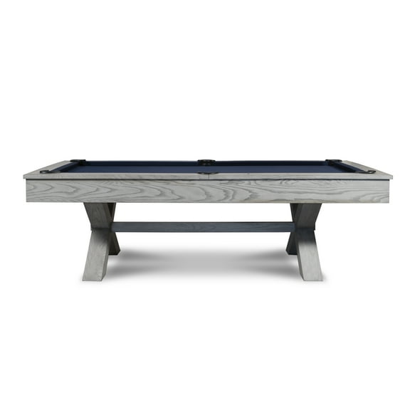 Empire USA - Manhattan Slate Pool Table W/Premium Billiard Accessories (8FT, Whitewash)