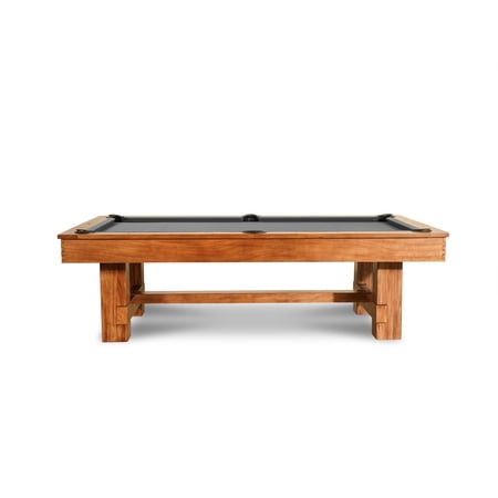 Empire USA Nixon Billiards Presli Slate Pool Table with Premium Billiard Accessories, Native Acacia, 8 ft