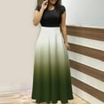 thumbnail image 1 of Empire Waist Dresses for Women 2024 Short Sleeve Crewneck Floral Maxi Long Dress Summer Fashion Casual Sun Boho Dresses, 1 of 4
