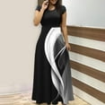 thumbnail image 1 of Empire Waist Dresses for Women 2024 Short Sleeve Crewneck Floral Maxi Long Dress Summer Fashion Casual Sun Boho Dresses, 1 of 5