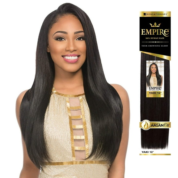 Empire Yaki Weave Hair - Human Hair Extensions Yaki Texture Hair For Weaving And Sew In Styles - Straight Yaki 1 Pack (10 Inch, S1B/30)