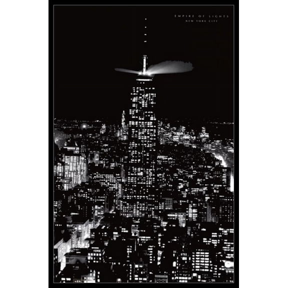Empire of Lights - New York City Laminated & Framed Poster (24 x 36)