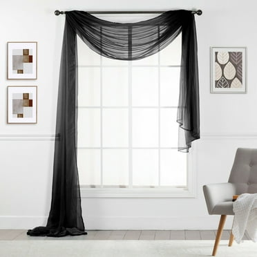 Empire's 216" Long Sheer Curtain Window Valance / Scarf Over 20 Colors!