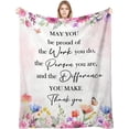thumbnail image 1 of Employee Appreciation Gifts Blanket, Thank You Gift for Women Employees Coworkers and Teachers from Boss, Corporate Gifts Ideas for Employee Soft Throw Blanket 60"x50", 1 of 6