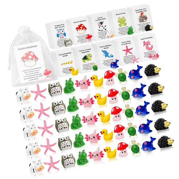 Employee Appreciation Gifts Bulk for Teacher Coworkers Staff Appreciation Bulk Resin Gifts for Office Volunteer Staff Thank You Gift Set with Inspirational Note Cards 20 Pcs Set