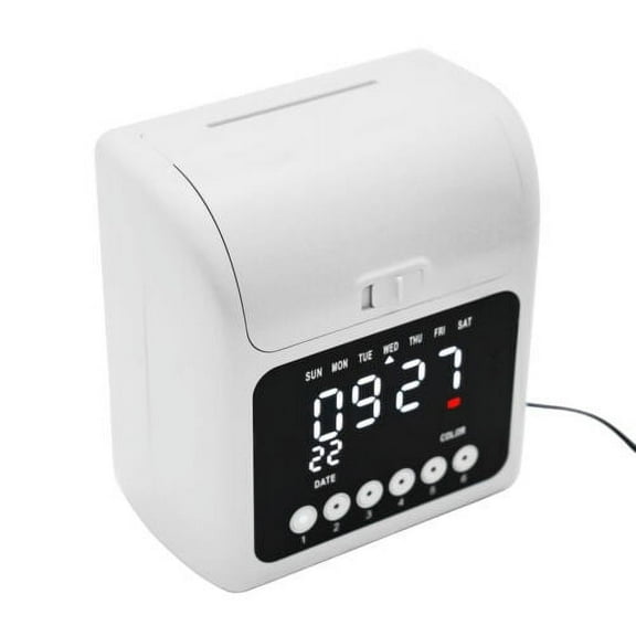 Employee Attendance Punch Time Clock Payroll Recorder LCD Display with 50 Cards
