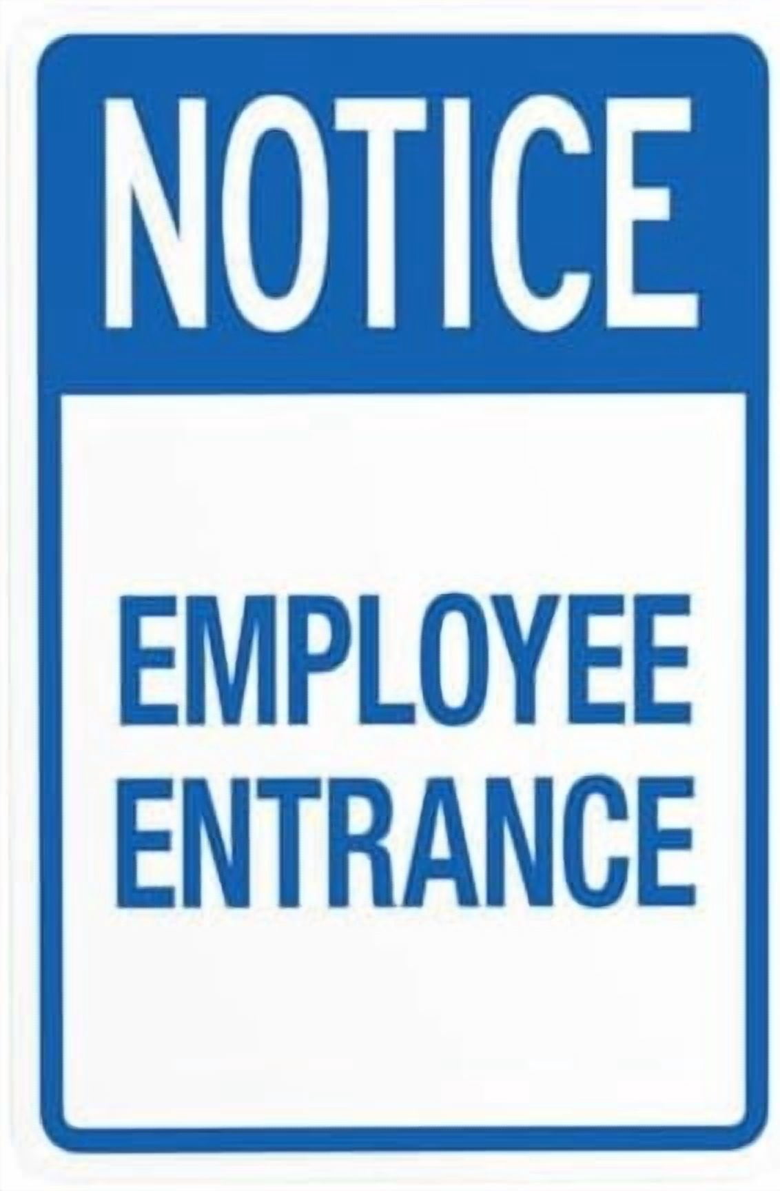 Employee Entrance Warning Sign, Do Not Enter Security Metal Signs for ...