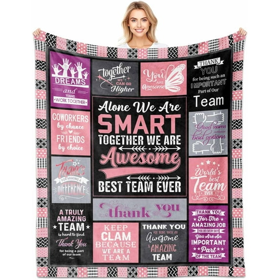 Employee Gifts Blanket for Women, Team Gift Ideas for Employees Blanket 60"X50", Farewell Gifts for Coworkers Appreciation Gifts for Employees from Boss, Thank You Gifts