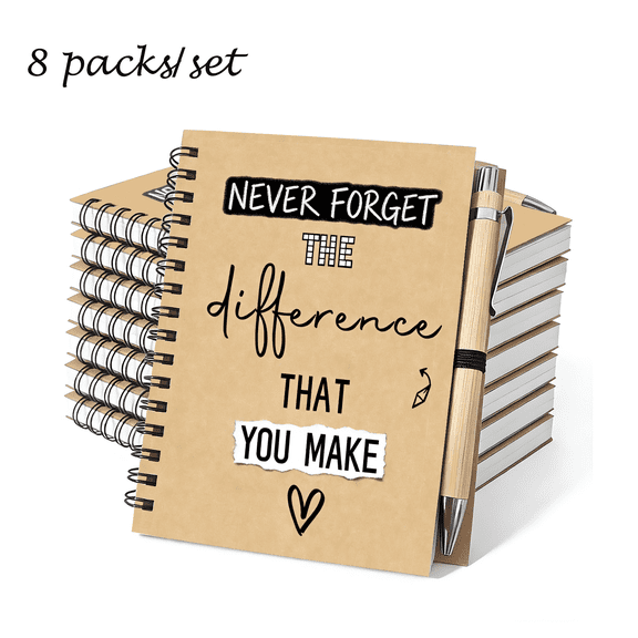 Employee Gifts Bulk for Coworkers Team - Inspirational Protable Notebook Journal with Sticky Notes Ballpoint Pen Thank You Gifts Bulk for Teacher,Nurse,Staff,Office,Volunteer