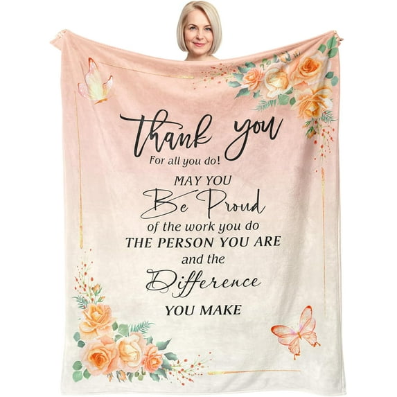 Employee Gifts for Women, Employee Appreciation Gifts, Thank You Gifts for Women Employees Coworkers, Birthday for Employees, Team Gift Ideas for Employees Throw Blanket 60"X50"
