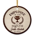 thumbnail image 1 of Employee of Month Ceramic Ornament, Personalized Best Employee of Month Christmas Ornament Gift for Appreciation Employee Staff, Custom Year & Name Employee of Month Ceramic Ornaments Christmas 2025, 1 of 6